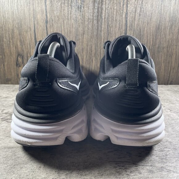 Hoka One One Bondi 8 Running Shoes 1123202 BWHT Black Sneakers Mens Size 11.5 D - Picture 6 of 10